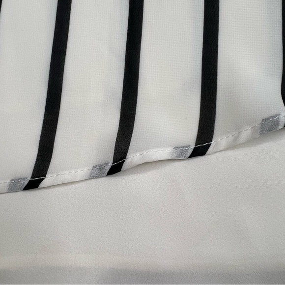 Torrid New Tank Striped Georgette Double Layer Swing Top Off White Black 3X NWT - Picture 8 of 14